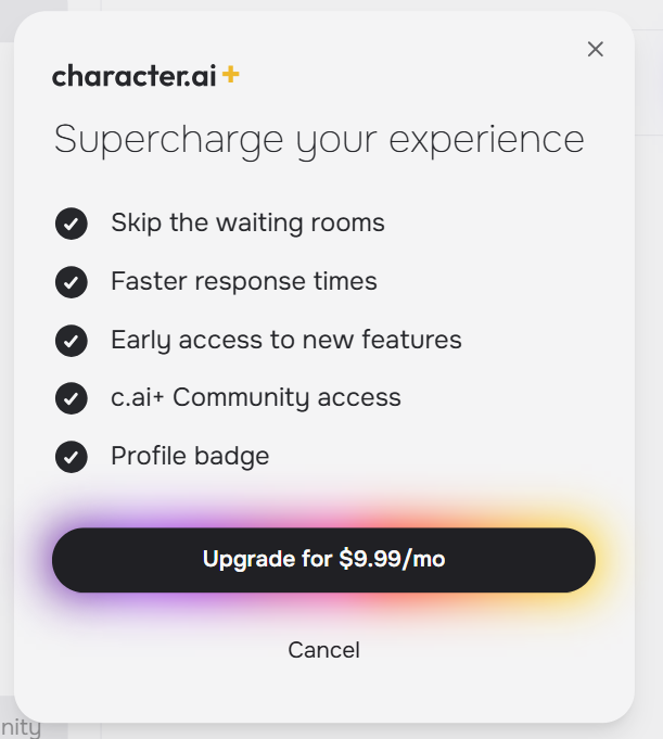 Character.ai In-app Purchase