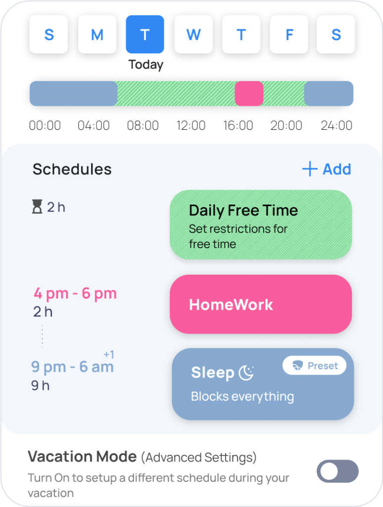 Screen Time scheduler