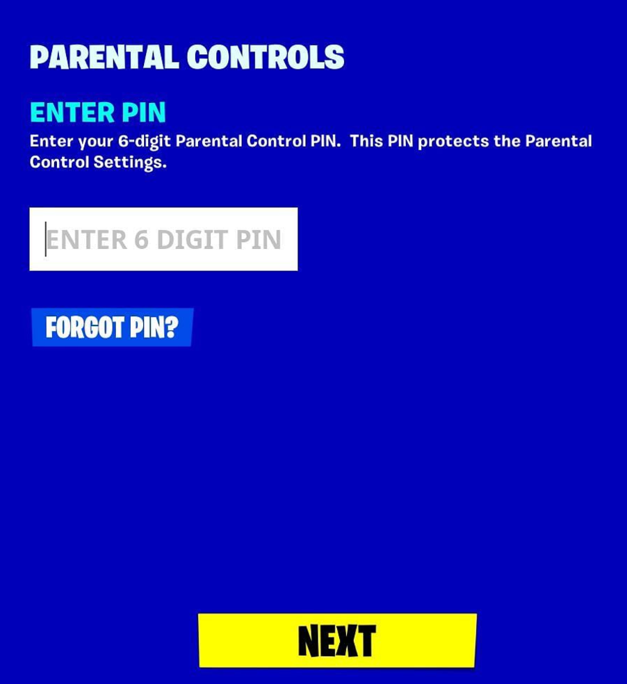  set up parental controls for Fortnite 1