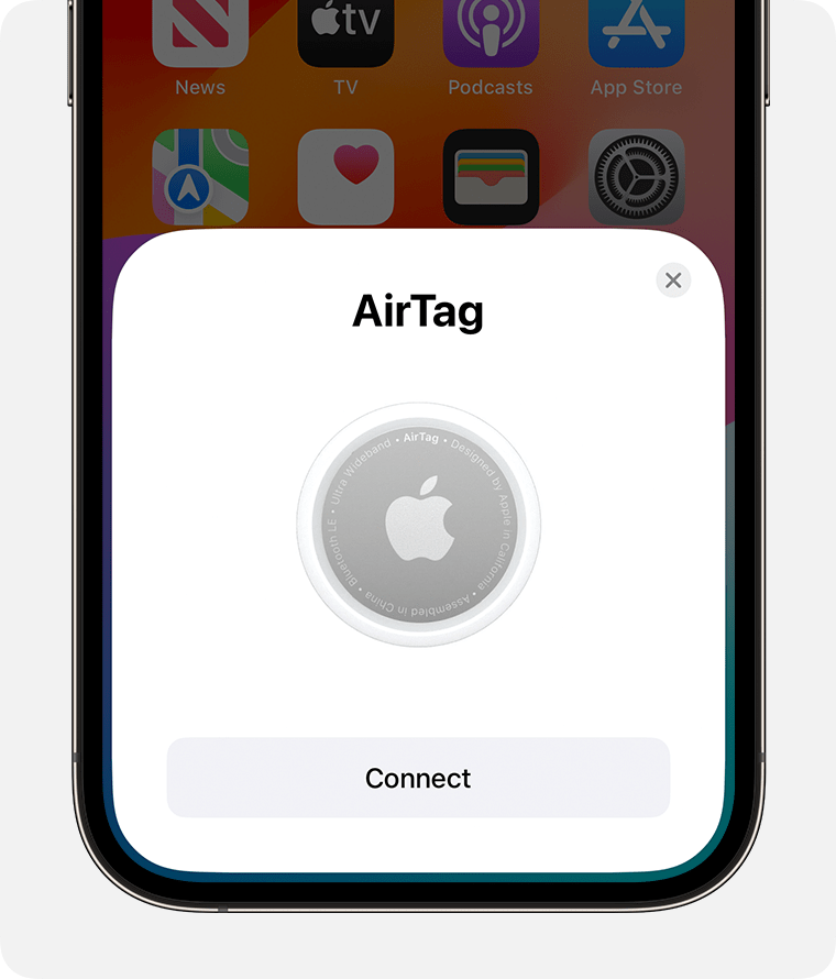 Linking AirTag to iPhone
