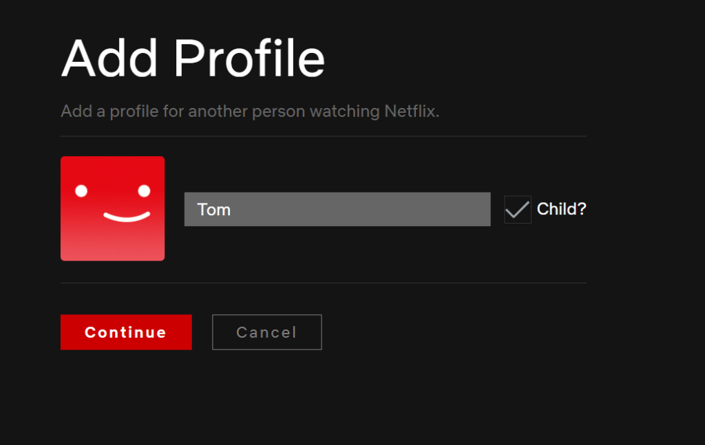 Creating Kids Profile in Netflix