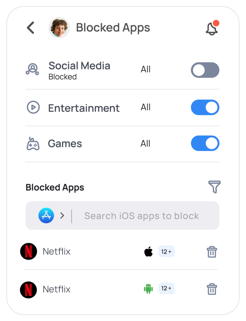 Block Netflix by Mobicip Parental Controls