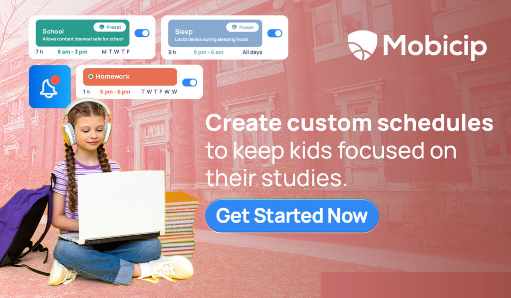 Create schedules for children using Mobicip