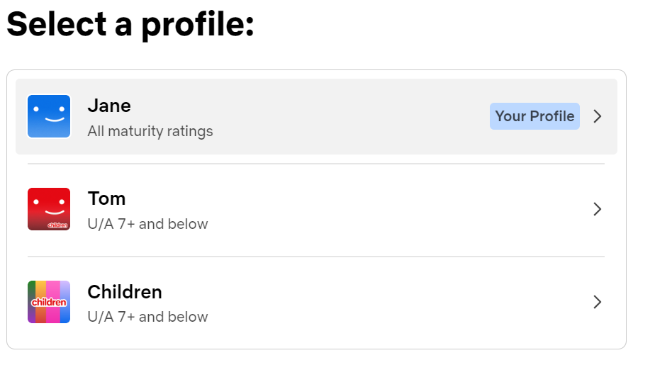 Setting Profile Maturity Ratings in Netflix
