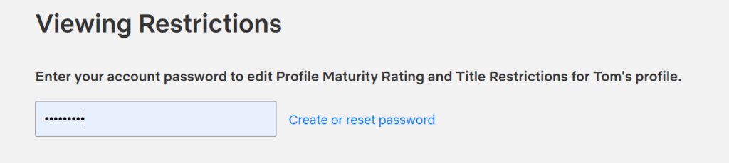 Edit Profile Maturity Ratings in Netflix
