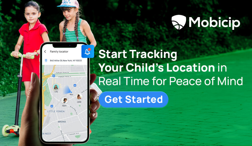 Start tracking your child's location with Mobicip
