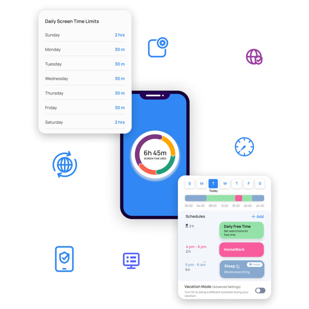 Mobicip Screen Time Scheduler