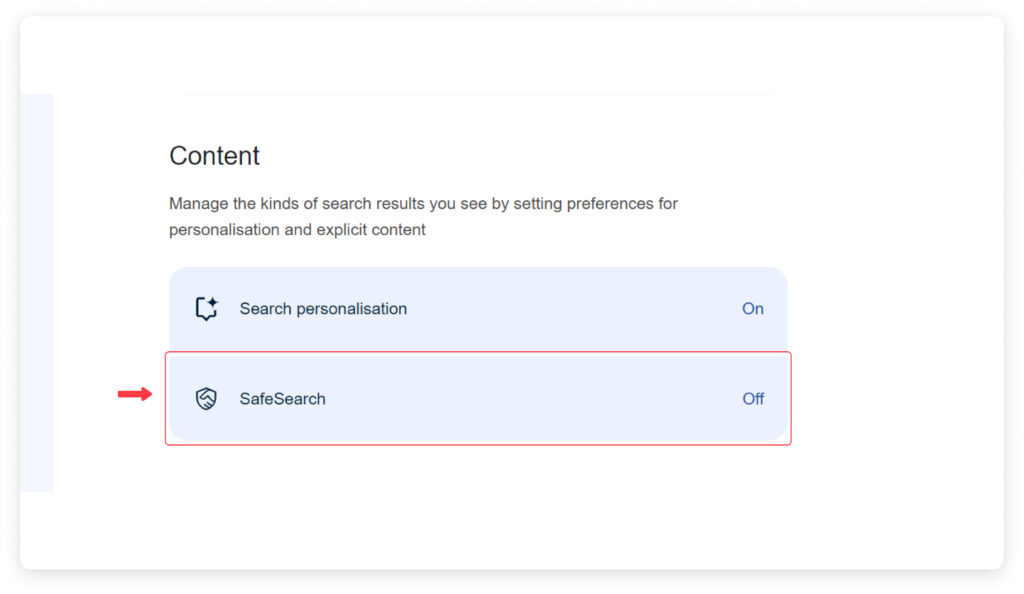 How to set up Google Safesearch in desktop