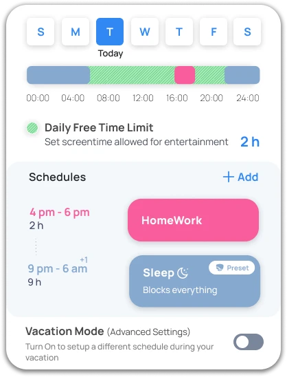 Mobicip Screen time management