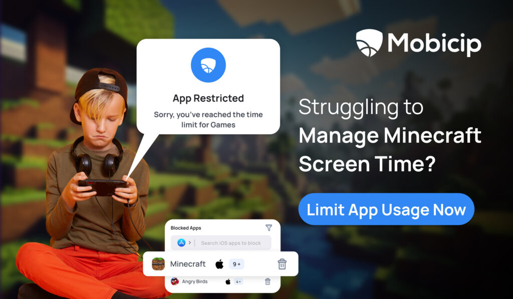 Limit App Usage for Minecraft with Mobicip
