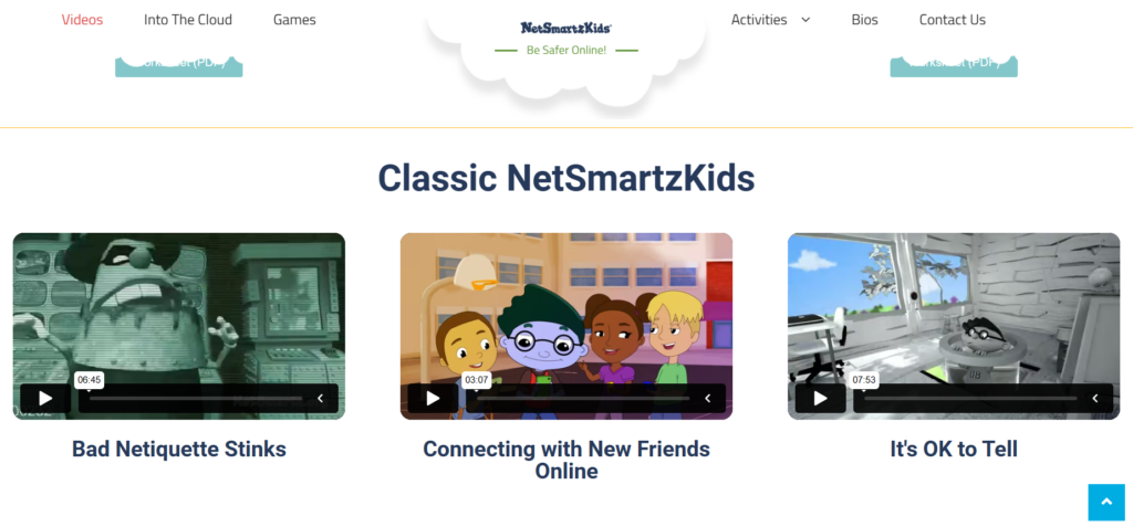 NetSmartzKids Videos and Games Internet Safety Games